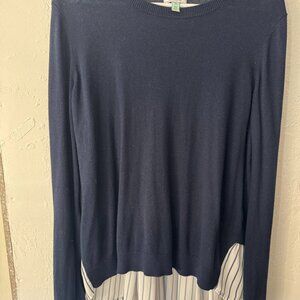 Susina Navy Sweater with Striped bottom